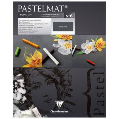 Bloc Pastelmat n°6 24x30 12F Anthracite 360g