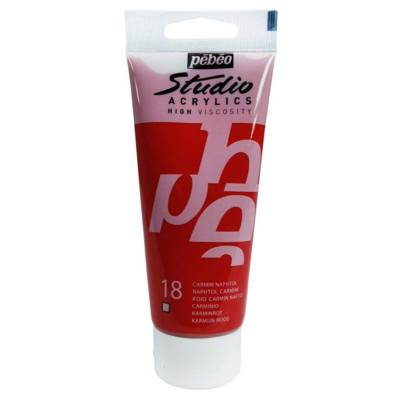 Peinture Studio Acrylique Tube Carmin Naphtol 100 ml - PÉBÉO