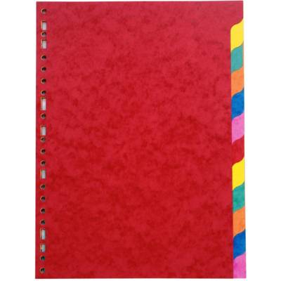 Jeu de 12 intercalaires format A4 Carte Lustrée