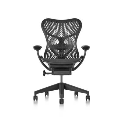 Fauteuil Mirra 2 dossier triflex graphite Herman MILLER avec accoudoirs multi-positions