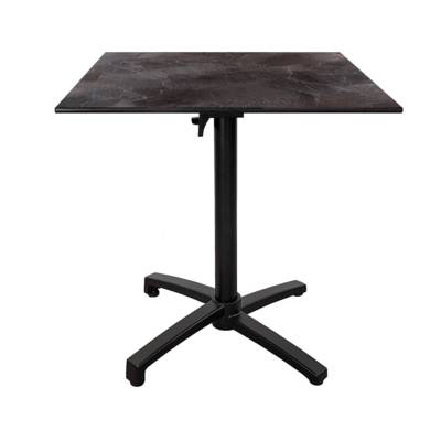 Table pliante 70x70cm cuma dark - terrasse - RestooTab