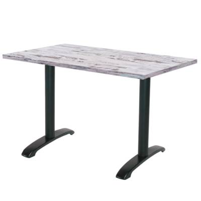 Table pied noir 160x80cm chene islande - intérieur - RestooTab