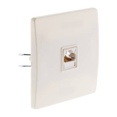 Prise téléphone RJ45 blanche - Gedimat - DIWONE