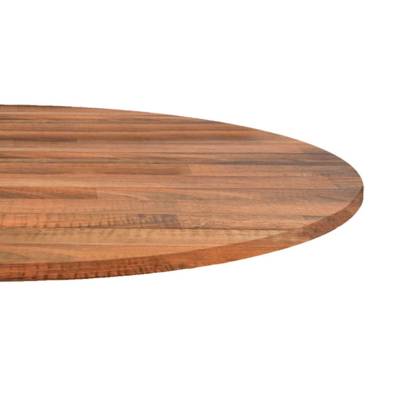Plateau de table Ø90cm Noyer Lamellé - RestooTab