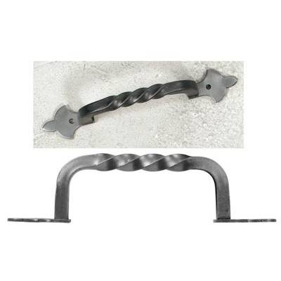 Poignée torsadée à embase Lys DUBOIS - fer noir - 491066 - Maxoutil