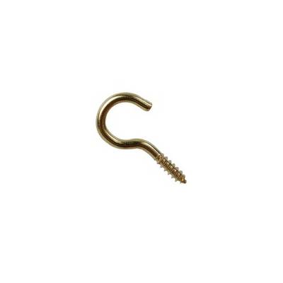 Crochet à vis acier laitonné filet bois diam.3,5mm long.20mm 4 pièces - Gedimat - NORAIL