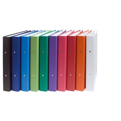 Classeur rembordé polypropylène 2 anneaux 30mm - A4, couleurs aléatoires