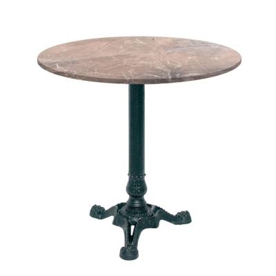 Table pied noir Ø70cm marbre grec - intérieur - RestooTab