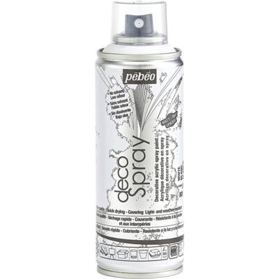 Aérosol 200ml Peinture DécoSpray BLANC - PÉBÉO