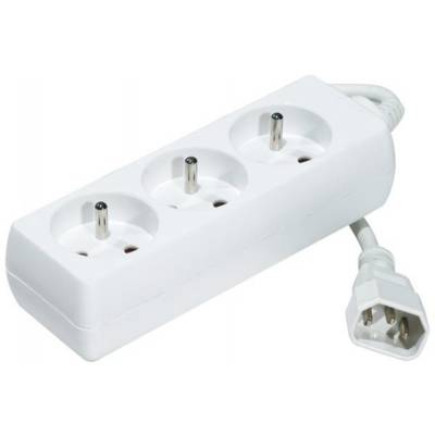 Multiprise 3 prises spéciale onduleur avec fiche IEC C14 0,8 m - DEXLAN