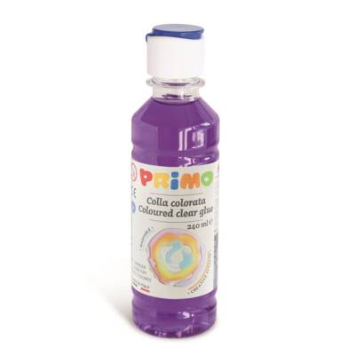 Flacon 240 ml Colle colorée à base d'eau, bouchon doseur violet  400