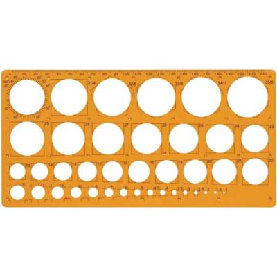 Trace-cercles 1-35 mm 39 cercles orange