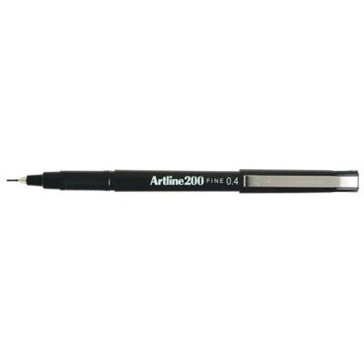 Stylo Feutre 200 Permanent Indélébile Pointe 0,4 mm Noir - ARTLINE