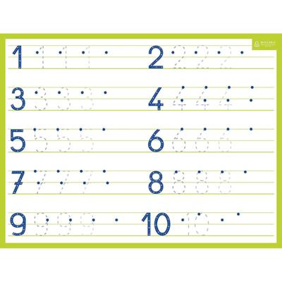 Ardoise rigide effaçable à sec "Chiffres & Calculs Médium" 32 x 42 cm