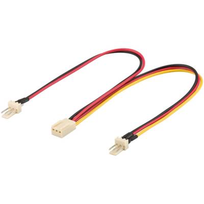 Câble d'alimentation interne pour ventilateur 2 fiches 3 broches vers 1 prise 3 broches