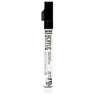 Marqueur acrylique Pointe ronde 1,2mm blanc - PÉBÉO