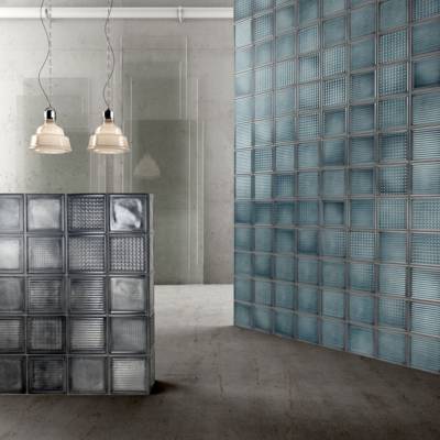 Carrelage mur intérieur GLASS BLOCK - 20 x 20 cm - dusty black - Gedimat - GRANITIFIANDRE