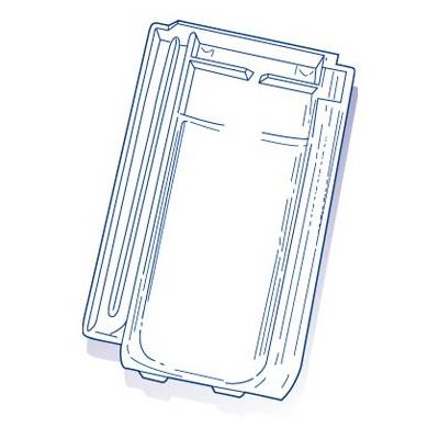 Tuile de verre COTE DE BEAUNE LAMBERT long.48,6cm larg.28,2cm - Gedimat