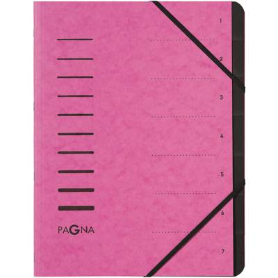 Trieur "Sorting File", 7 ml compartiments Rose foncé