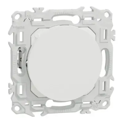 Obturateur griffes montées odace - pré-perçage pour sortie câble - blanc craie - SCHNEIDER - S925666 - Schneider Electric