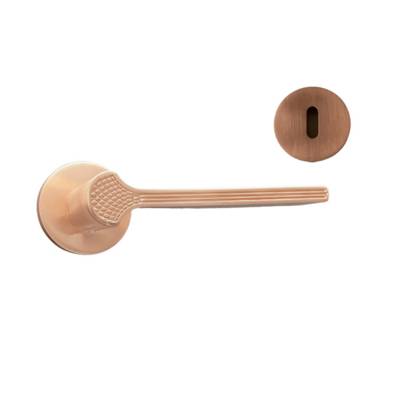 Ensemble de poignées sur rosaces CRISTINA zamak or rose - Gedimat - REIVILO