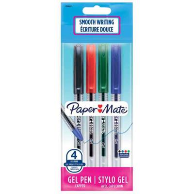 Stylo à bille Jiffy, sachet de 4, assorti - PAPER:MATE