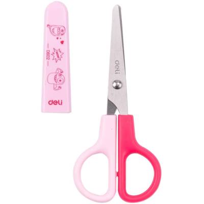 Paire de ciseaux ecolier 121 mm avec étui lame coloris aléatoire