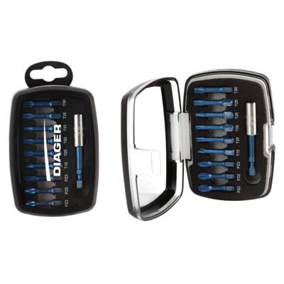Embout BLUE SHOCK + 1 porte embout spécial visseuse à choc - coffret de 10 pièces - Gedimat - DIAGER