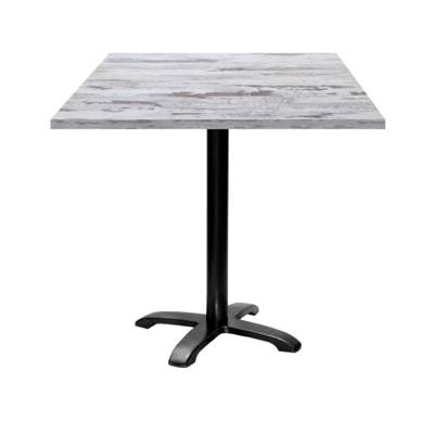 Table pied noir 70x70cm chene islande - intérieur - RestooTab