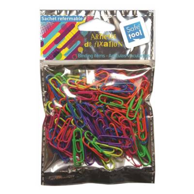 BAG'N FIX - Sachet de 100 trombones fluos