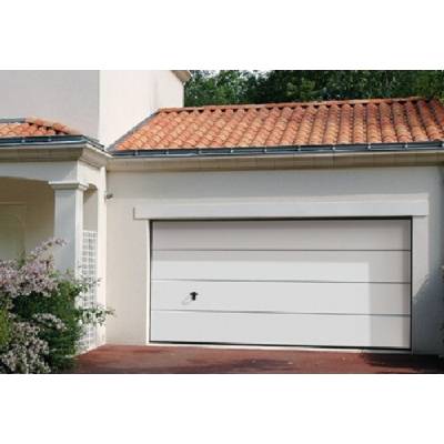 Porte de garage sectionnelle ISO 45 lames larges blanches- 212,5x237,5cm - Gedimat - NOVOFERM FRANCE