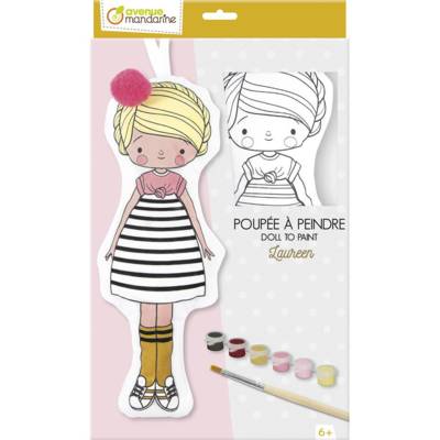 Poupée à peindre, Laureen - Rose