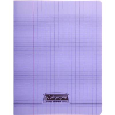 Cahier piqué POLYPRO 17x22 cm 48 p séyès 90g Violet - CALLIGRAPHE