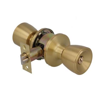 Serrure tubulaire à clé extérieur Modèle 603 Laiton Mat - Maxoutil