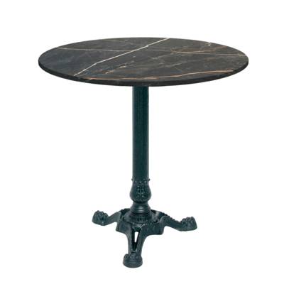 Table pied noir Ø70cm marbre samas - intérieur - RestooTab