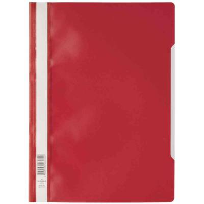 Pack de 50 chemises à lamelles, format A4, en film PP, rouge