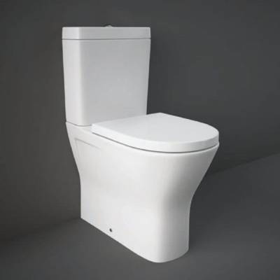 Pack WC moderne avec abattant enveloppant à fermeture douce - Sans bride - Blanc brillant - RAK Resort x Hudson Reed -RST23AWHA - RAK CERAMICS
