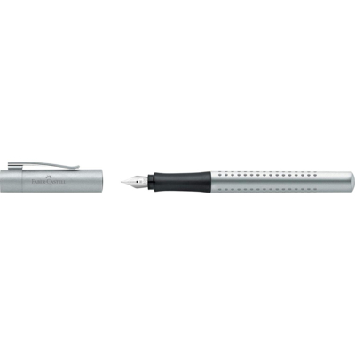 Stylo-plume Grip 2011 Pointe M argent - Faber-Castell