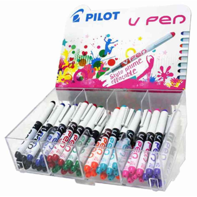 présentoir de 72 Stylo plume V-Pen, non rechargeable Couleur assortie