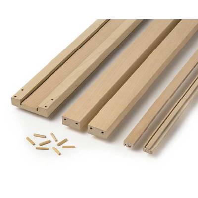 Kit d'habillage MDF pour châssis double Doortech plaqué Koto recoupable de 120 à 160 cm - Gedimat - SCRIGNO