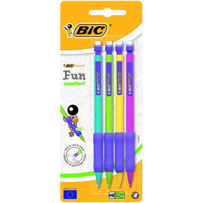 Pochette de 4 Porte-mines Matic Grip 0,7 HB