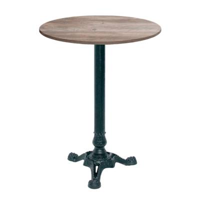 Mange-debout pied noir Ø60cm chene saman - intérieur - RestooTab