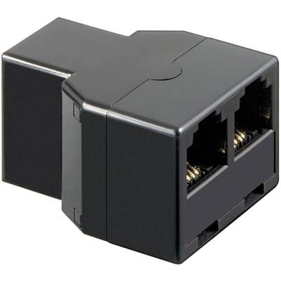 Adaptateur ISDN T RJ11/RJ14 Femelle (6P4C) to 2 x RJ11/RJ14 Femelle (6P4C) Noir