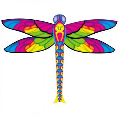 Cerf-volant monofil  libellule multicouleur 100cm*76cm
