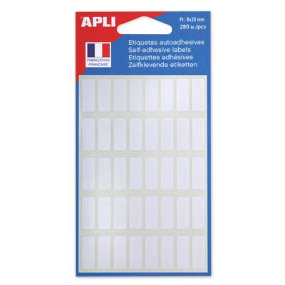 Sachet de 280 étiquettes multifonctions permanentes 8x20 mm Blanc