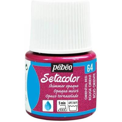 Flacon 45 ml Peinture SETACOLOR opaque pour textiles Rouge Orient Moiré