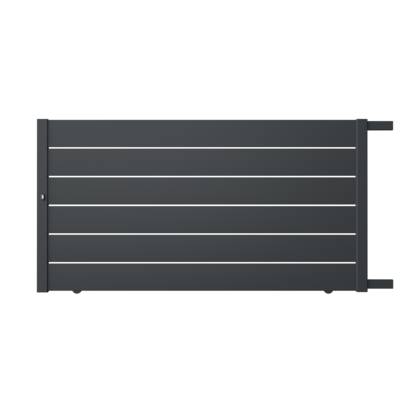 Portail coulissant CELIA alu gris anthracite structuré - Gedimat - GARDEN GATE