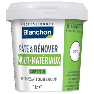Pâte à rénover blanc - pot 1kg - Gedimat - BLANCHON