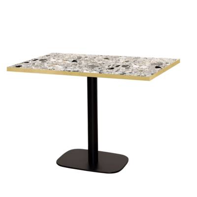 Table pied noir 120x70cm cepp chants laiton - intérieur - RestooTab