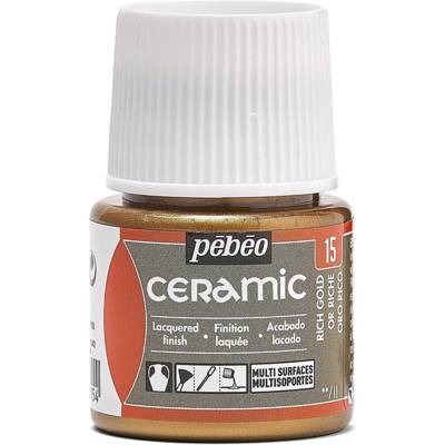 Flacon 45 ml peinture CERAMIC faïence et multi support OR RICHE